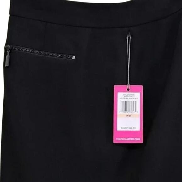 New Vince Camuto Plus Plus High Rise Crop Wide Leg Zip Pocket Dress Pants - Picture 5 of 7